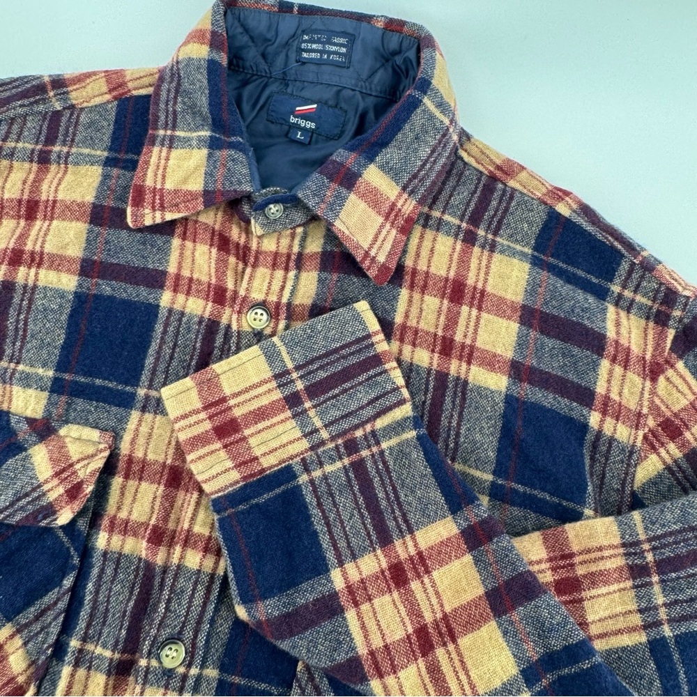 Briggs New York Men's Plaid Shirt Jacket Large